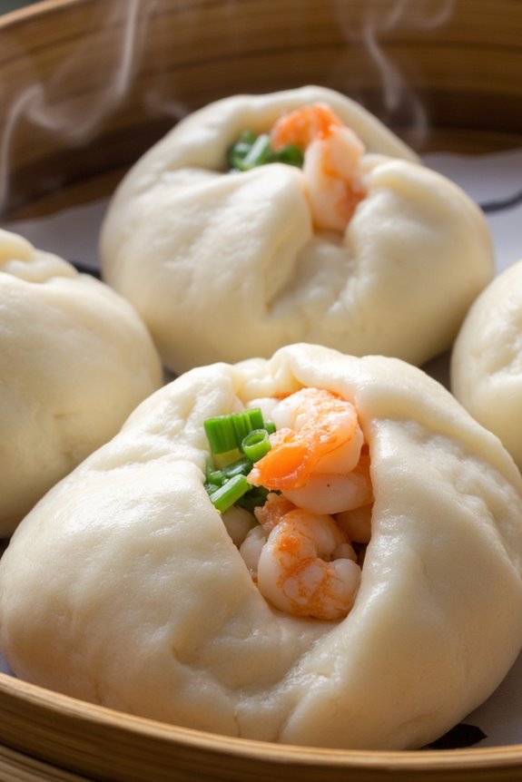 delicious shrimp chive bao
