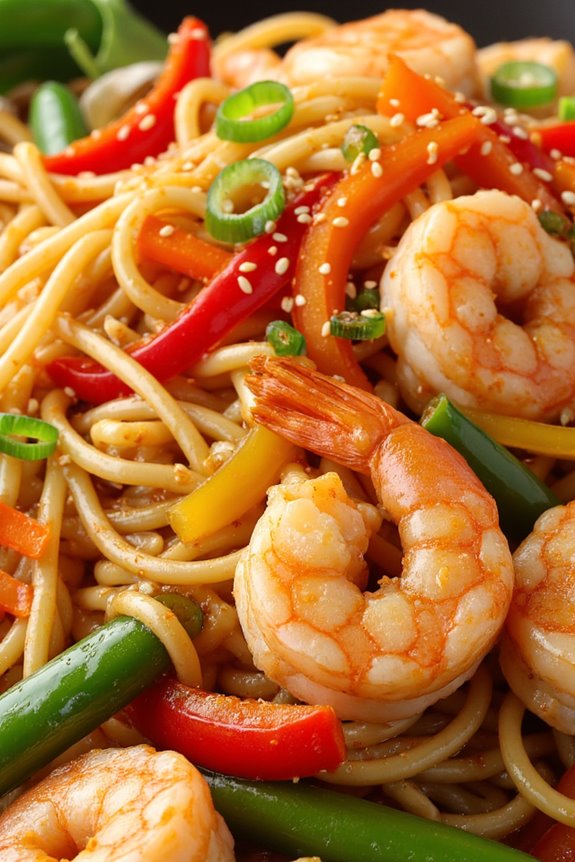 delicious shrimp noodle dish