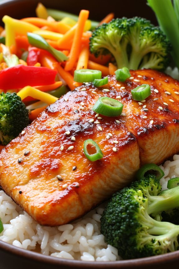 delicious teriyaki salmon bowl
