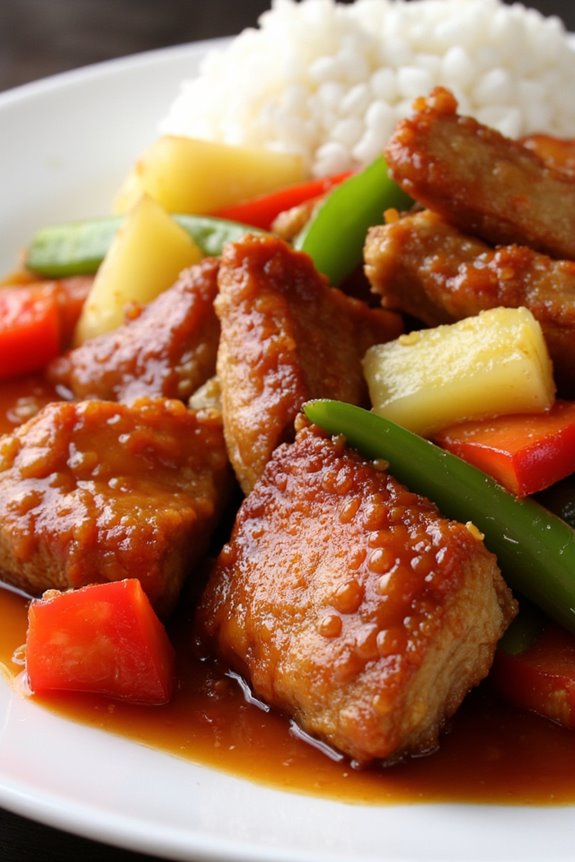 deliciously tangy pork belly