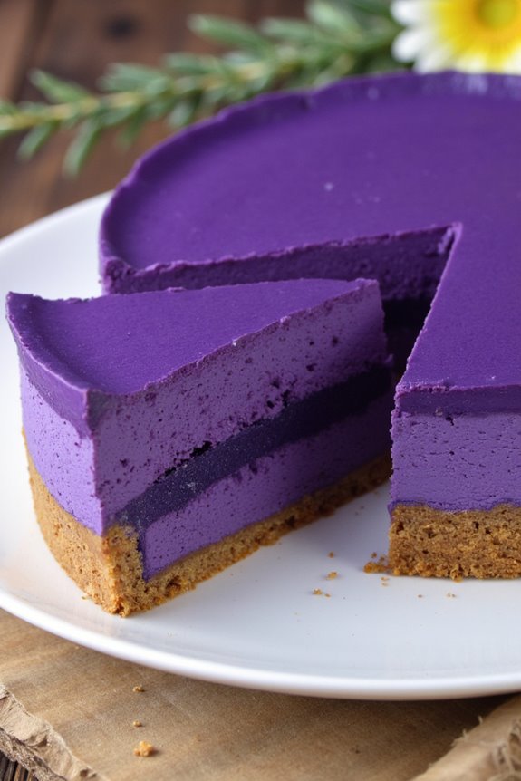 delightful purple yam cheesecake