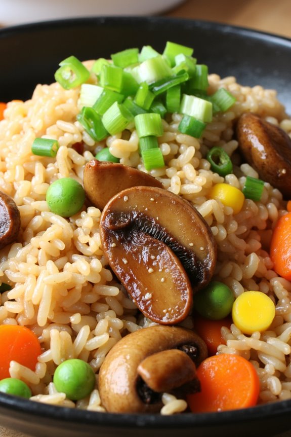 delightful savory mushroom rice