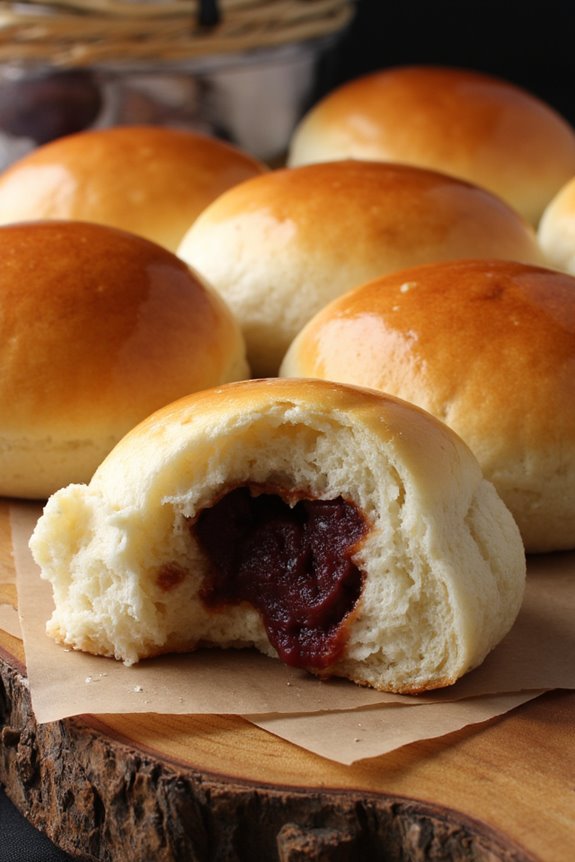 delightful sweet red bean buns