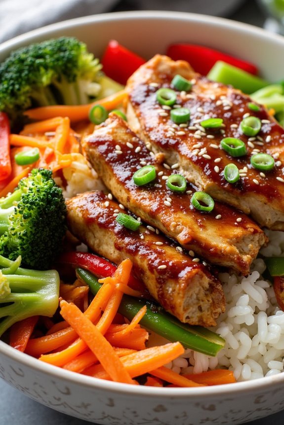 delightful teriyaki chicken bowl