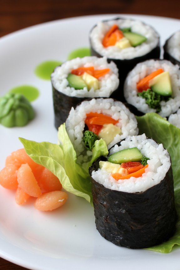 delightful vegetable sushi rolls