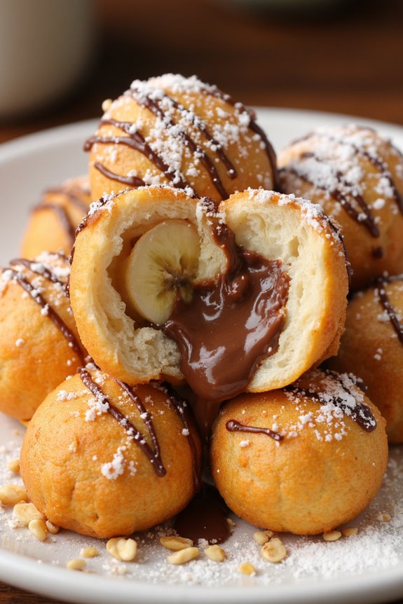 dessert takoyaki with nutella