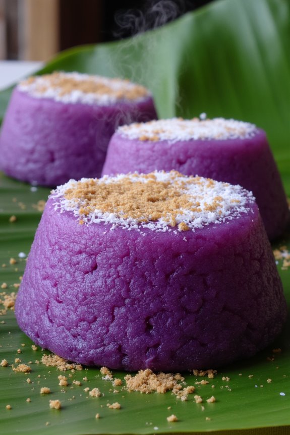 festive steamed purple rice