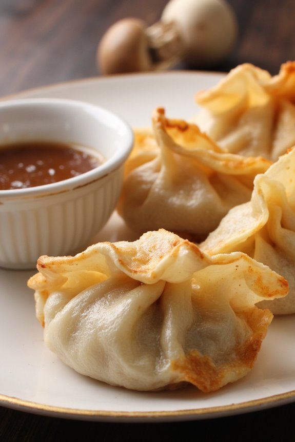 flavorful chicken mushroom dumplings