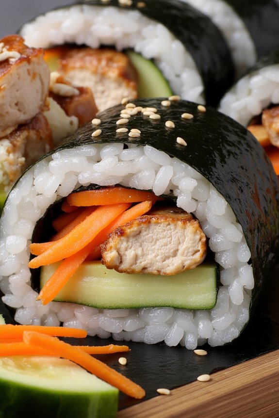 flavorful chicken rice rolls