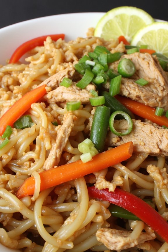 flavorful rice noodle dish