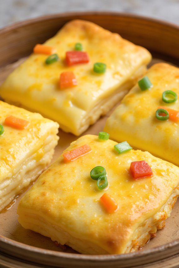 fluffy savory steamed pancakes