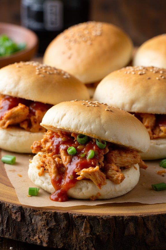 fluffy spicy chicken buns