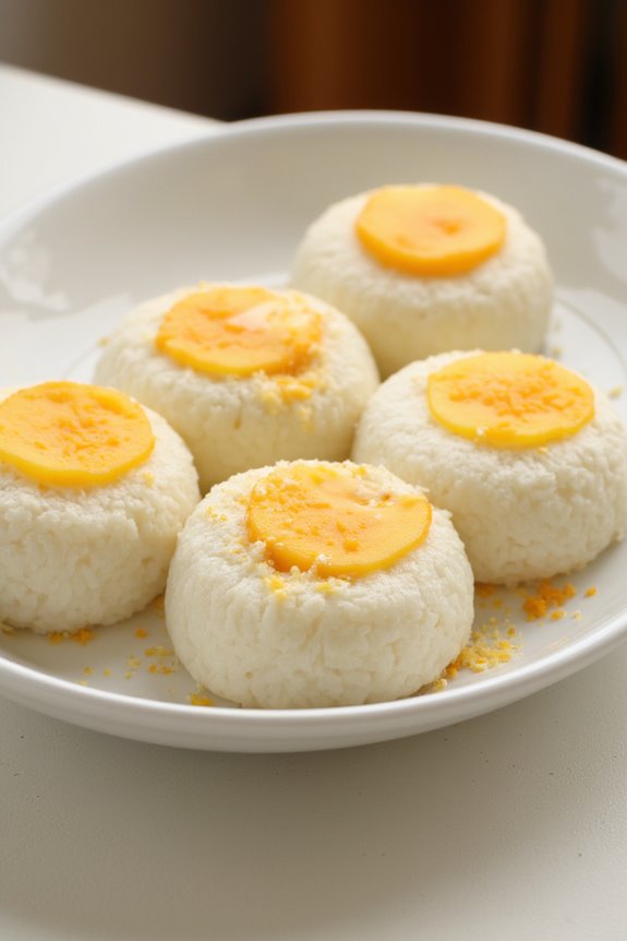 fluffy sweet steamed rice cakes