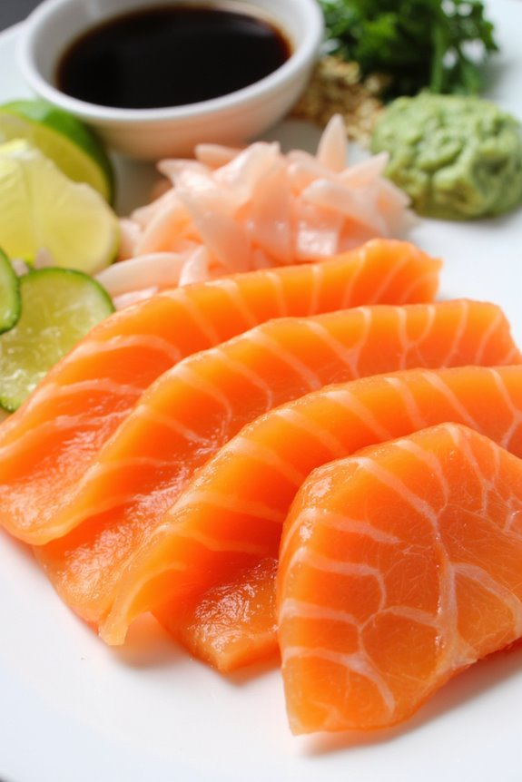 fresh high quality salmon sashimi