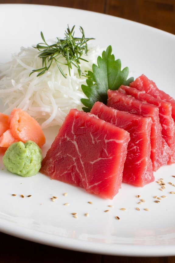 fresh high quality tuna sashimi