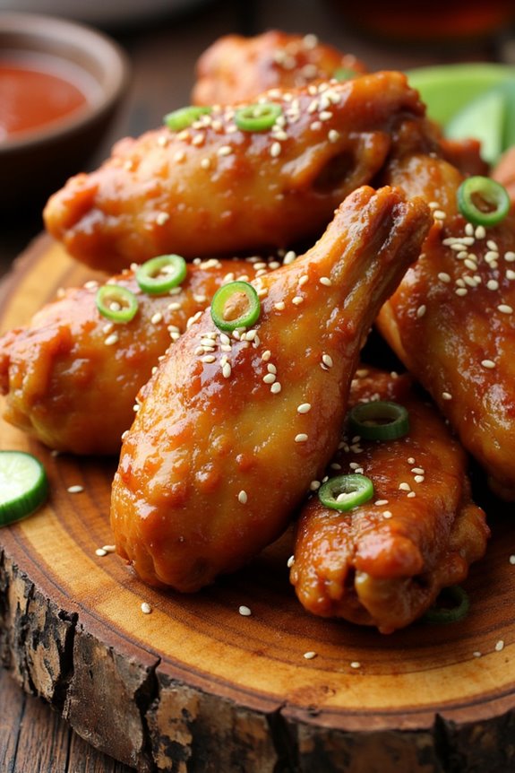 garlic butter glazed wings