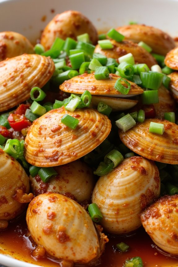 garlic infused clam stir fry