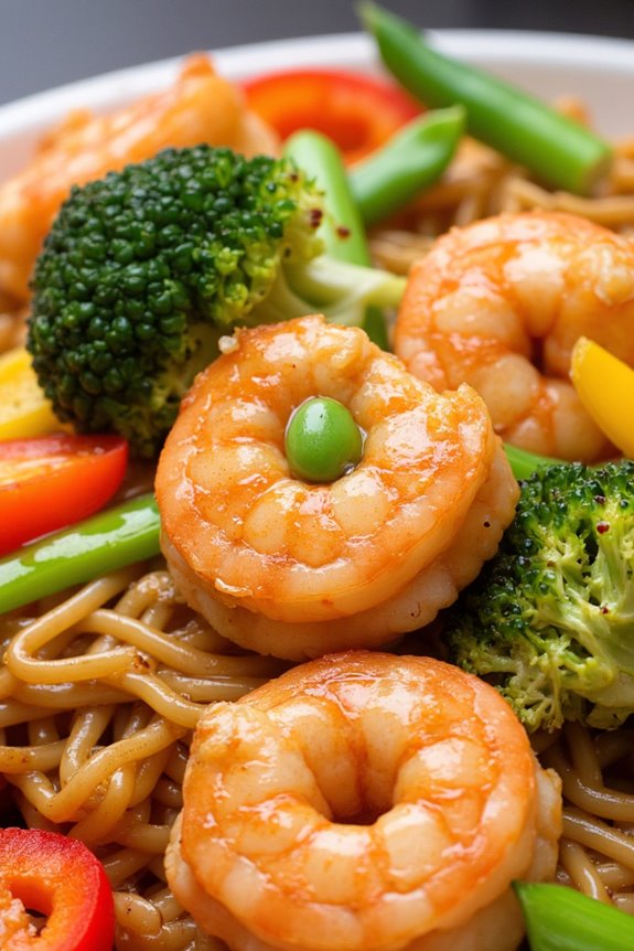 garlic shrimp noodle delight