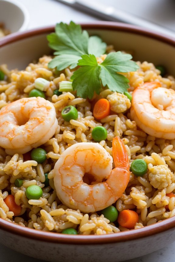 gluten free shrimp cauliflower rice