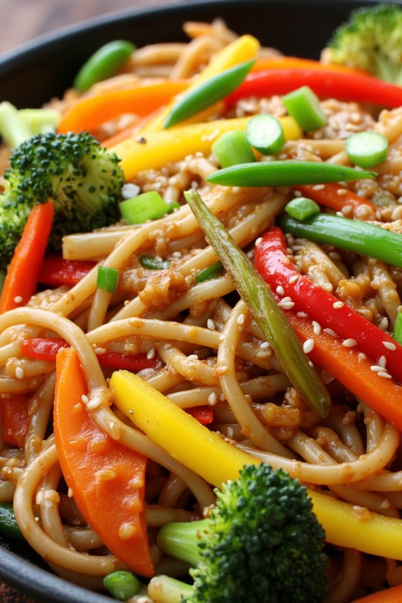 gluten free vegetable rice noodles