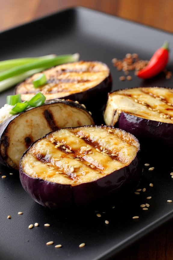 grilled eggplant with umami