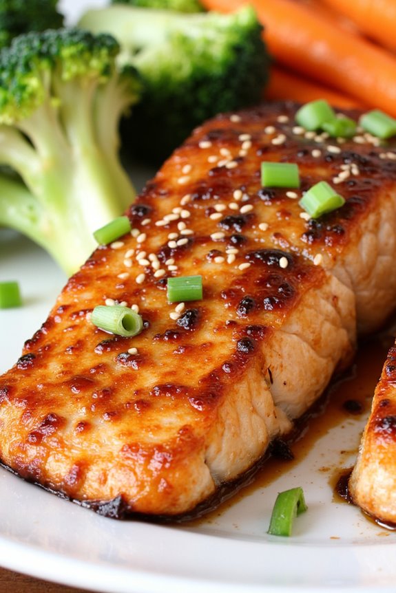 grilled salmon with glaze