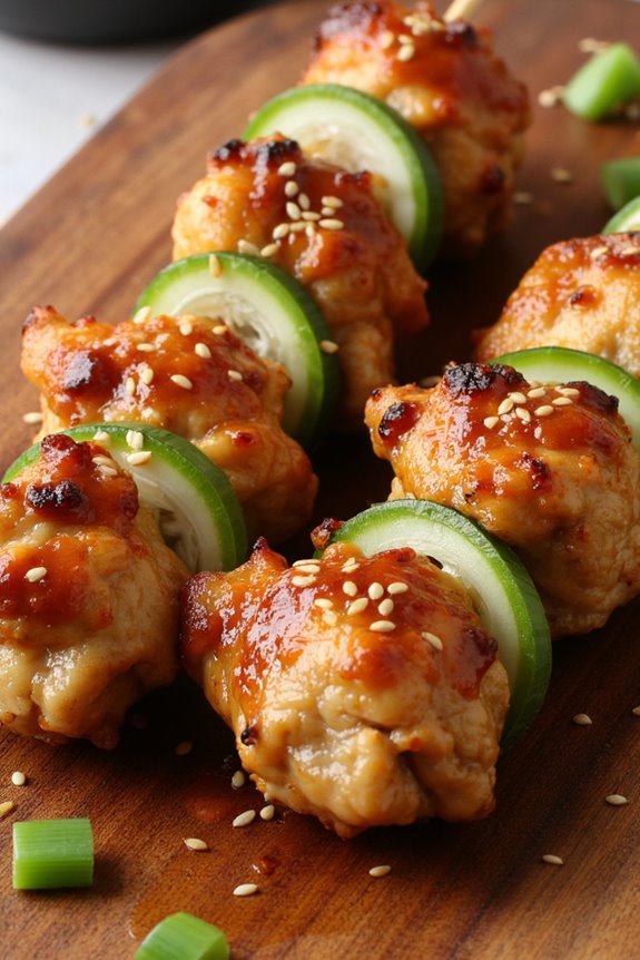 grilled skewered chicken dish