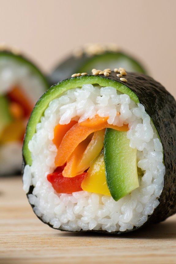 healthy customizable vegetable sushi