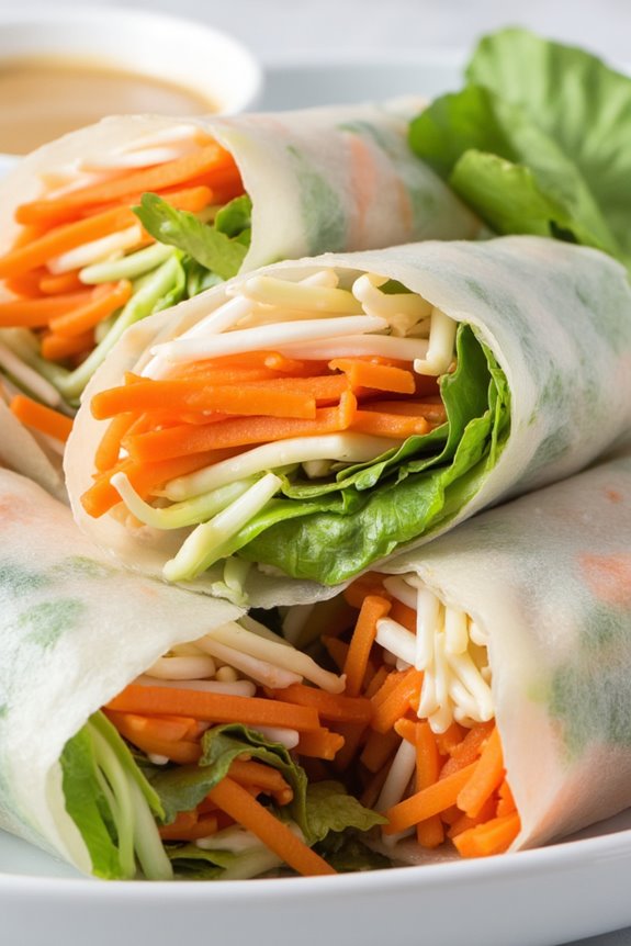 healthy fresh spring rolls