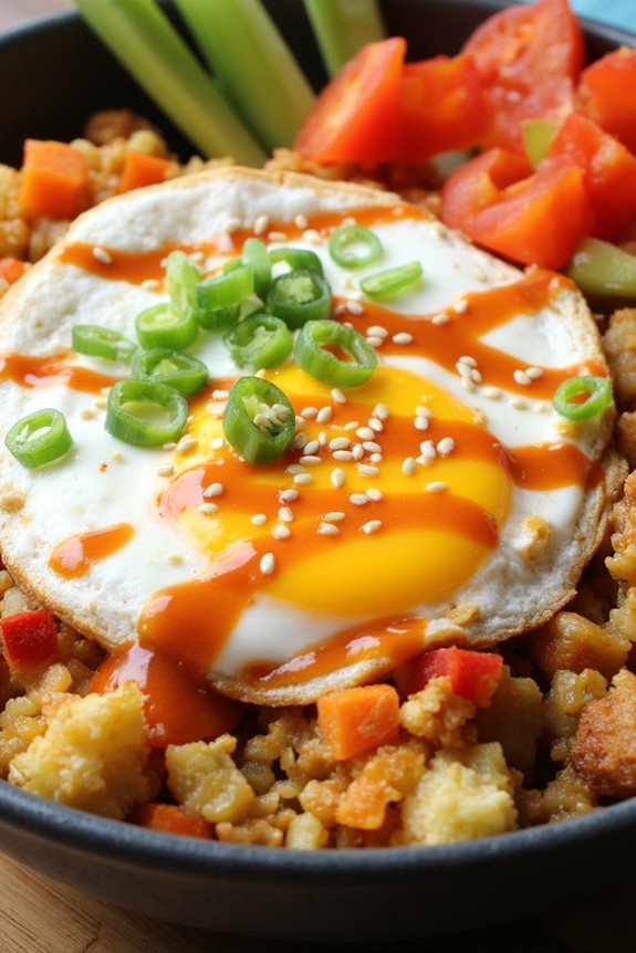 healthy korean cauliflower bowl