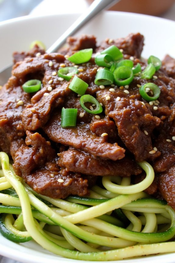 healthy mongolian beef dish