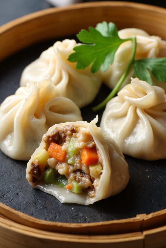 healthy steamed vegetable dumplings