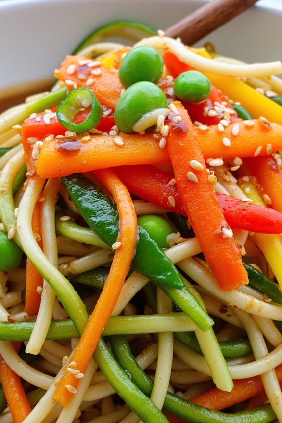 healthy zucchini noodle dish