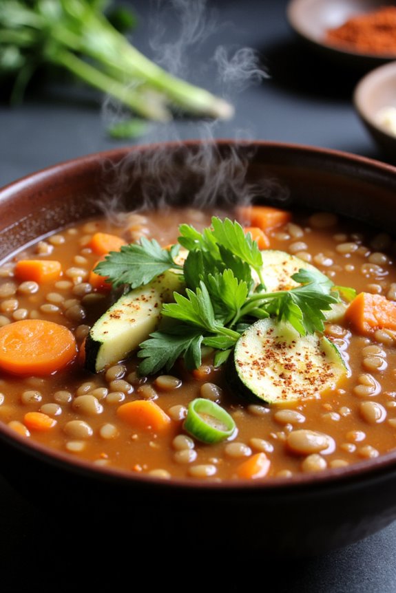 hearty korean lentil soup