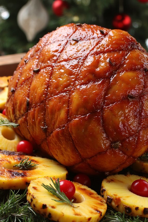 holiday ham family centerpiece