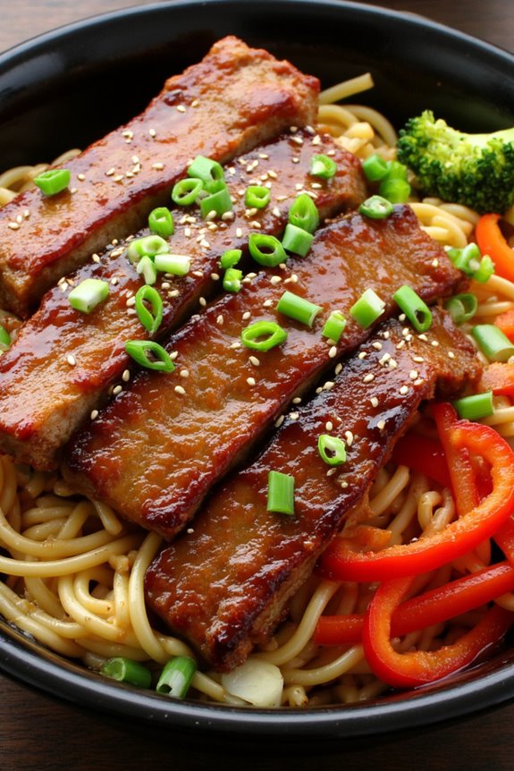 homemade char siu noodles