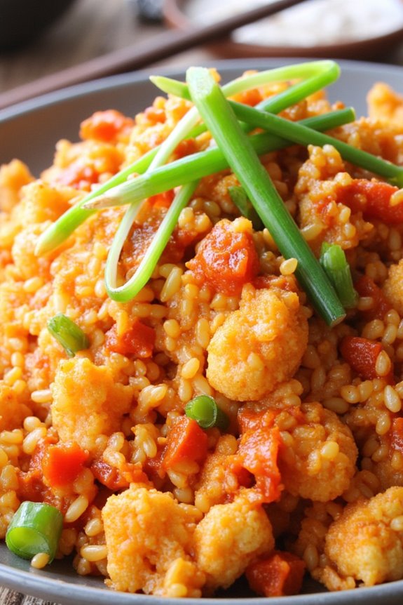kimchi cauliflower fried rice recipe