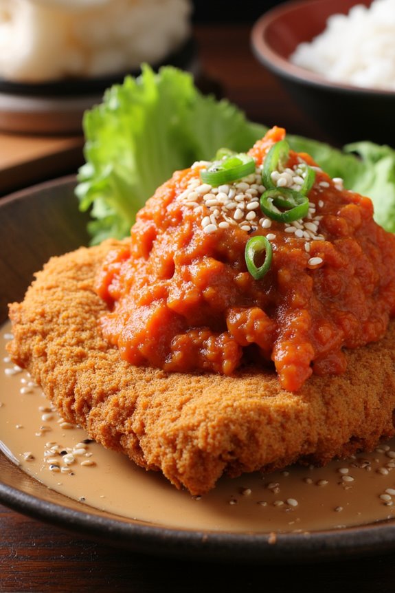 kimchi pork katsu fusion