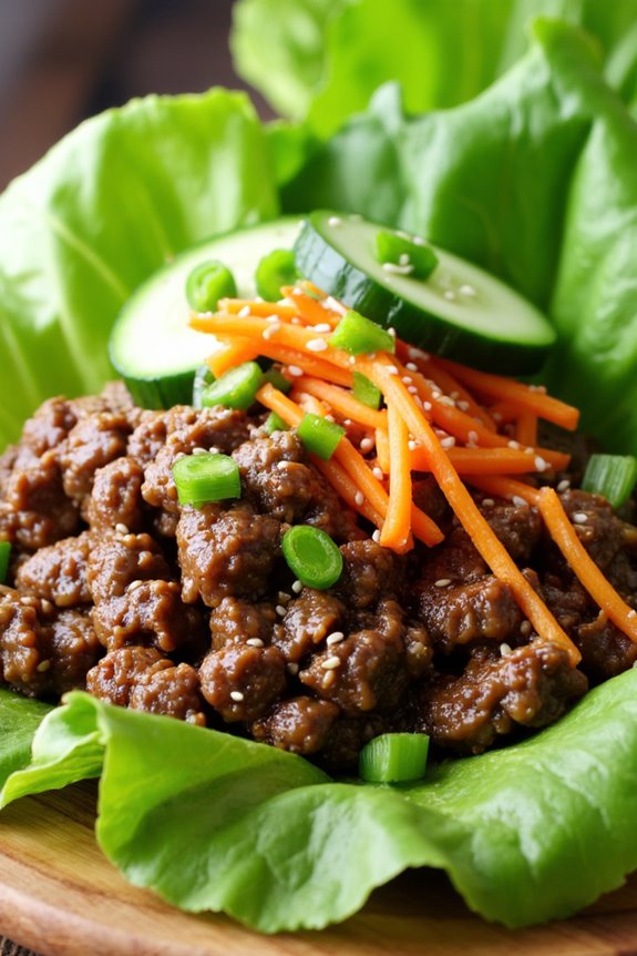 korean beef lettuce wraps