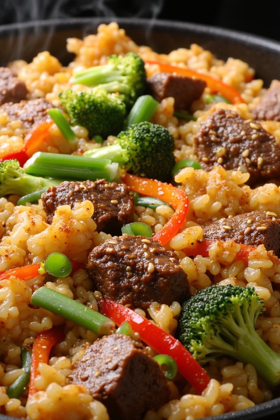 korean beef rice casserole