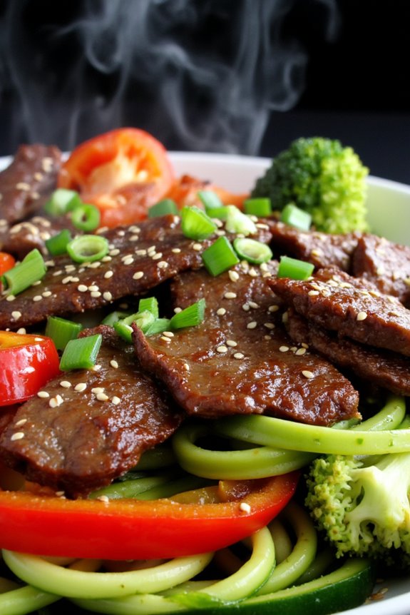korean beef zucchini stir fry