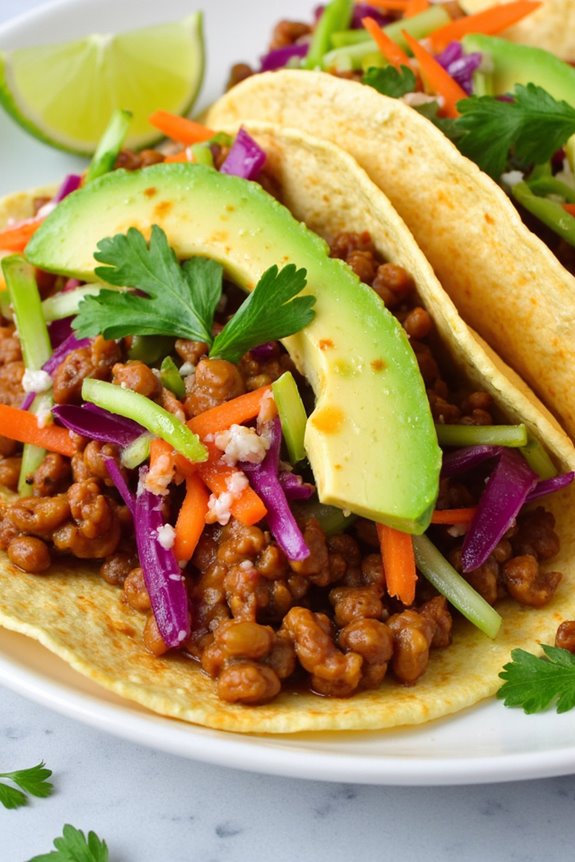 korean lentil taco delight