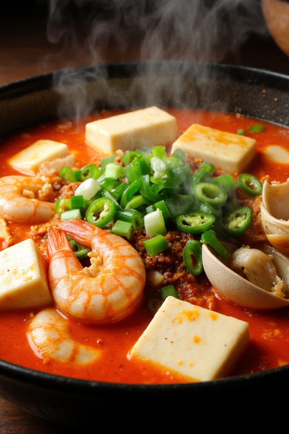 korean seafood tofu soup