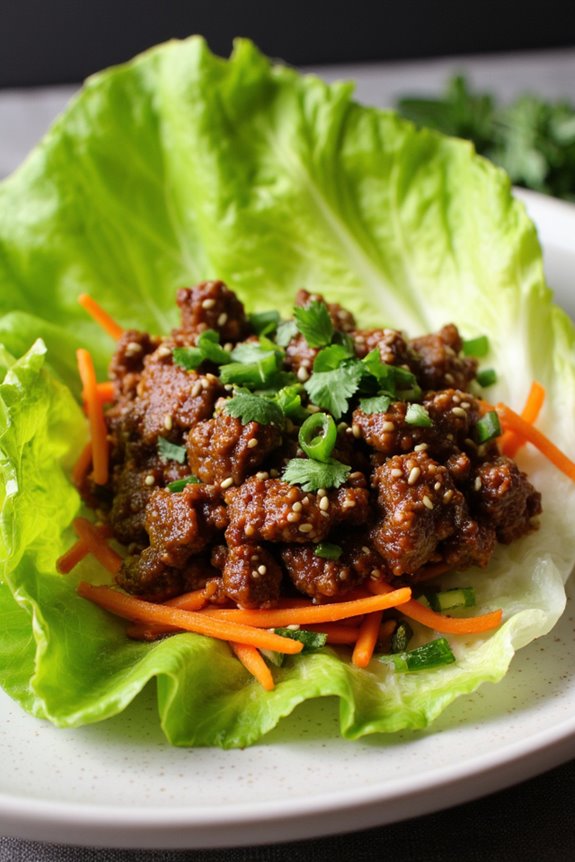 korean spicy beef wraps