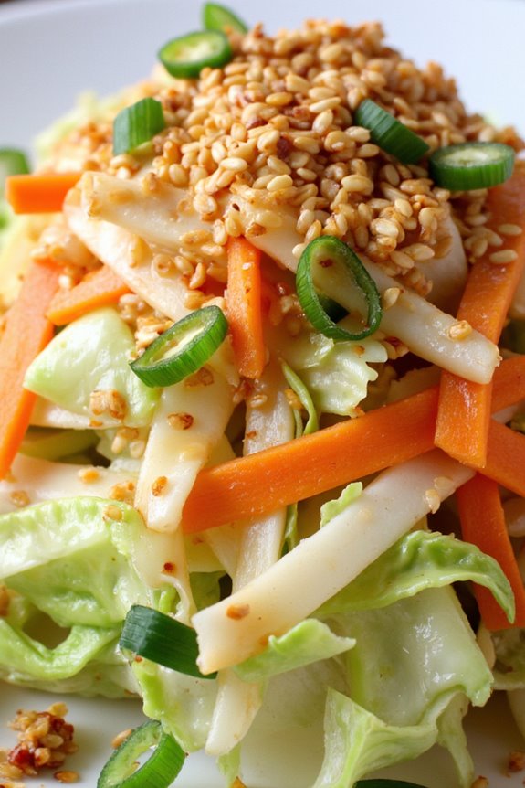 korean style low carb cabbage salad