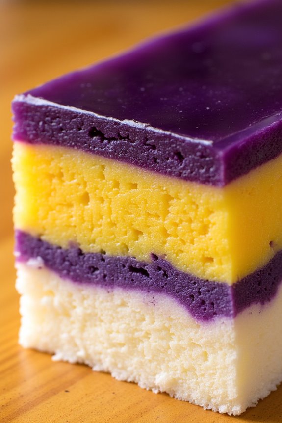 layered coconut rice dessert