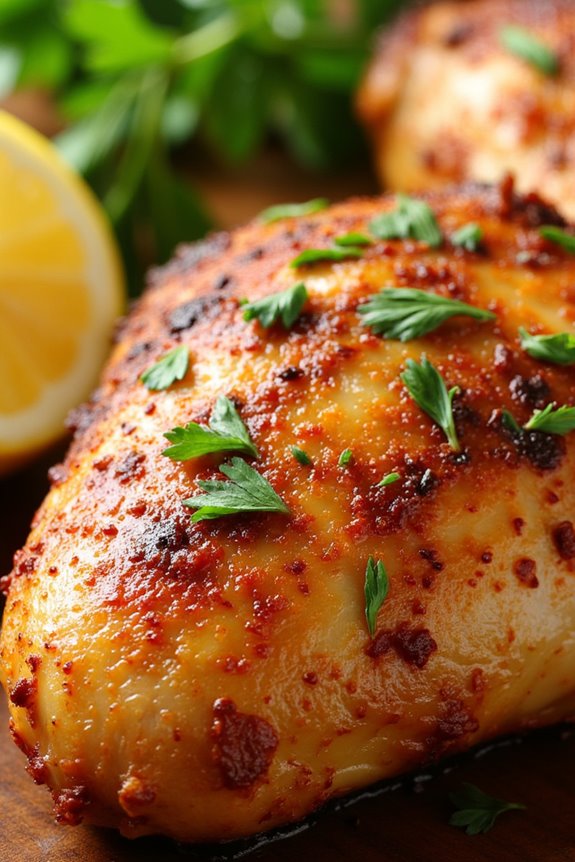 lemon garlic air fryer chicken