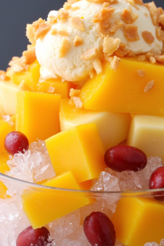 mango dessert with layers