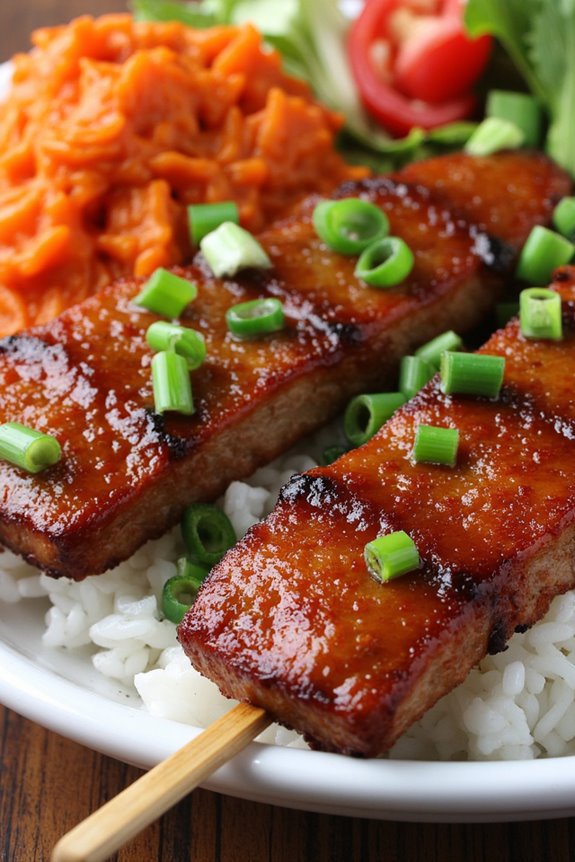 marinated grilled pork skewers