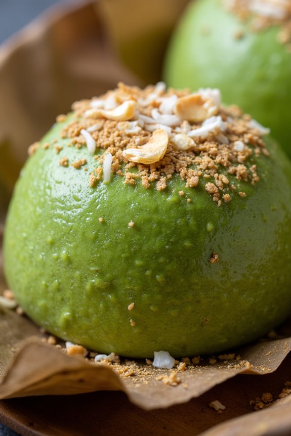 matcha infused filipino sticky rice